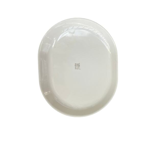 Vintage Corelle Rose 12" oval serving platter, Gray Band 1986-1994 Corning - Picture 5 of 5